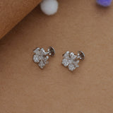 Petal Crown Zircon 925 Silver Studs
