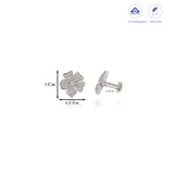 Petal Crown Zircon 925 Silver Studs
