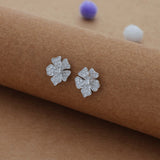 Petal Crown Zircon 925 Silver Studs