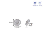 Twin Halo 925 Silver Studs