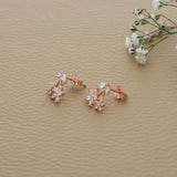 Mesmerizing Flower Bunch Rose Gold Silver Earring for Women & Girls