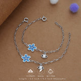 Petal Wink Silver Anklet (0 - 6months)