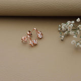 Sparkling Rose Gold Silver Earring