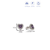 Tiny Heart Zircon 925 Silver Studs