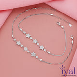 Twinkling Star Adjustable Silver Anklet