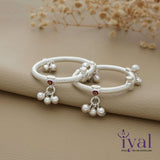 Silver Classic Anklet with Bells for Babies