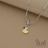 Yello Duck Silver Pendent with Chain