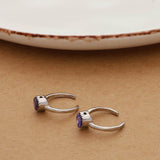 Purple Amethyst Heart Stone Silver Toe Ring