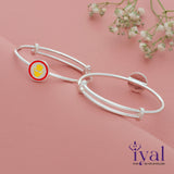 Iron Man Adjustable Silver Kid Bangle for Boys(0 - 5Yr)