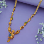Antique Goddess Lakshmi 925 Sterling Silver Necklace for Women