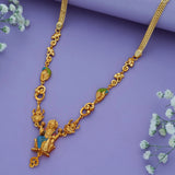 Antique Goddess Lakshmi 925 Sterling Silver Necklace for Women