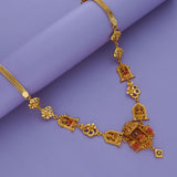 Divya Lakshmi Temple 925 Silver Gold Polish Necklace