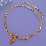 Antique Goddess Lakshmi 925 Sterling Silver Necklace for Women