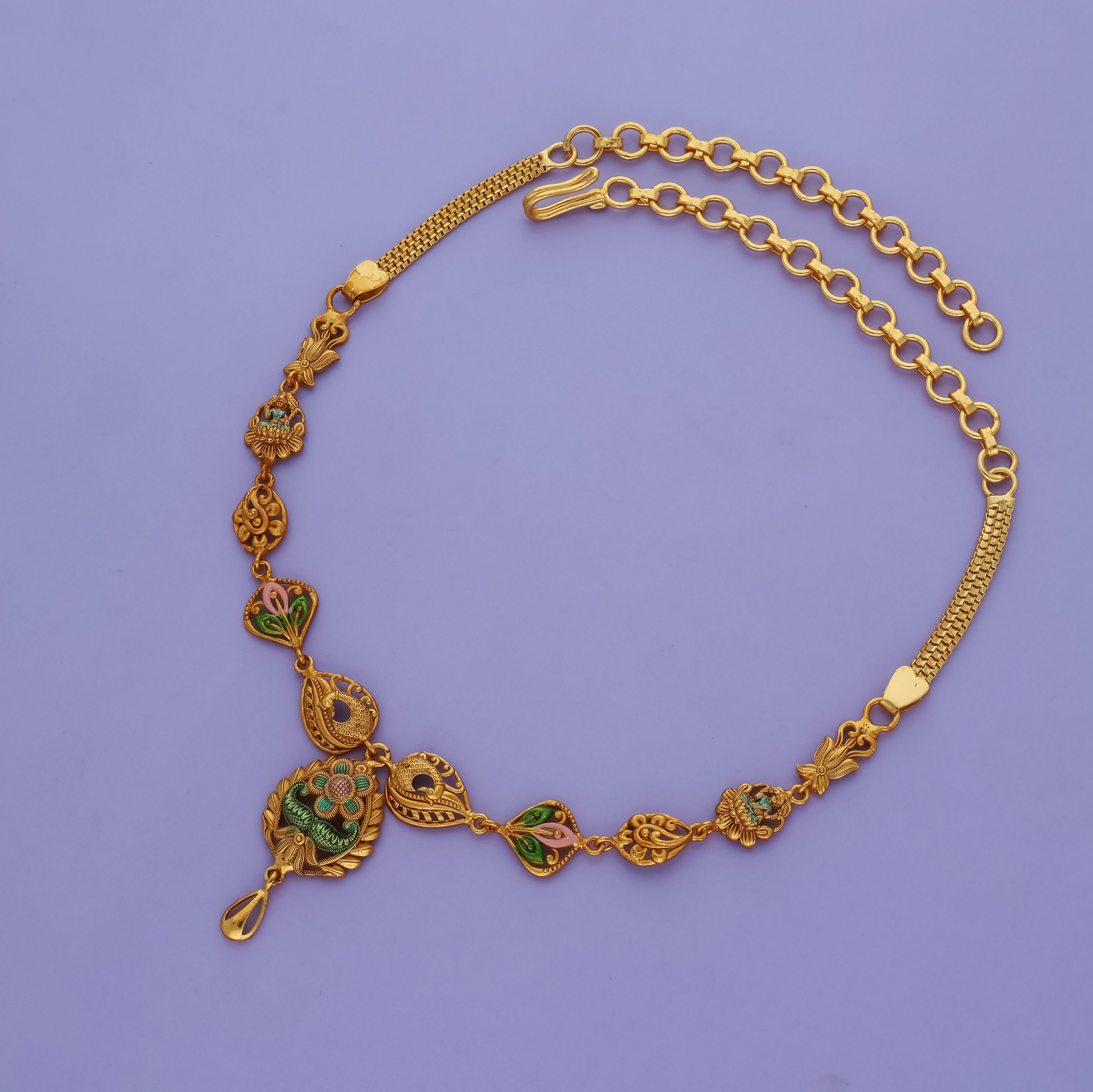 Mayura Vaibhav 925 Gold Polish Silver Necklace