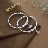 Vivid Charm Adjustable 999 Silver Kid Bangle(0 - 6Yrs)