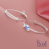 Adorable Cute Fish Adjustable Silver bangle for Kids(Pair)