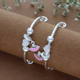 Vivid Charm Adjustable 999 Silver Kid Bangle(0 - 6Yrs)