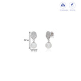 TearDrop 925 Pearl Silver Studs