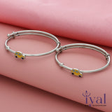 Delightful Car Adjustable Silver bangle for Kids(Pair)