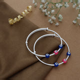 Enchanting Evil Eye Charm 925 Silver Kid Bangle(0 - 6Yrs)