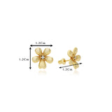 Little Blossom 18K Gold Polish Silver Studs