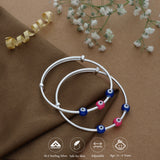Enchanting Evil Eye Charm 925 Silver Kid Bangle(0 - 6Yrs)