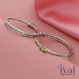 Delightful Car Adjustable Silver bangle for Kids(Pair)