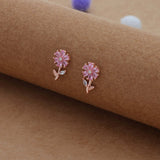 Tiny Flower 925 Silver Studs