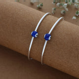 Cute Evil Eye Charm 925 Silver Kid Bangle(0 - 5Yrs)