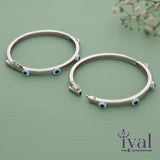 Adorable Evil Eye Silver Kada for Kids(Pair)