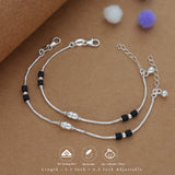 Tiny Silver Dots Silver Kid Anklet (6months - 3Yrs)