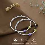 Lovely Evil Eye Charm 925 Silver Kid Bangle(0 - 5Yrs)
