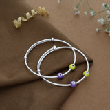 Lovely Evil Eye Charm 925 Silver Kid Bangle(0 - 5Yrs)