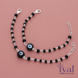 Vivid Silver Nazariya Anklet for Kids(0-1Year)