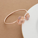 Winsome Rose Gold Polish Silver Front Open Kada