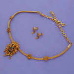 Traditional Goddess Lakshmi 925 Sterling Silver Necklace Set