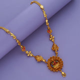 Lakshmi Ratna Temple 925 Silver Gold Polish Necklace