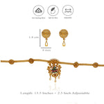 Traditional Goddess Lakshmi 925 Sterling Silver Necklace Set