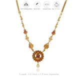 Lakshmi Ratna Temple 925 Silver Gold Polish Necklace