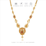 Mangala Lakshmi 925 Gold Polish Silver Necklace