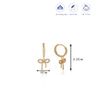 Pretty Bow 18K Gold Polish Silver Hoop (5+ Yrs)