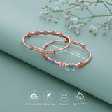 Mesmerising Buttterfly 18k Rose Gold Polish Silver Kid Bangle(0 - 5Yr)