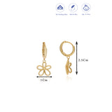 Flower Joy 18K Gold Polish Silver Hoop (5+ Yrs)