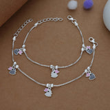 Cute Rabbit Silver Anklet(3-5 Yrs)