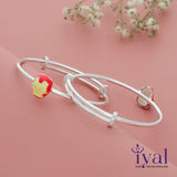 Bold Iron Man Adjustable Silver Kid Bangle for Boys(0 - 5Yr)