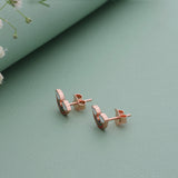 Rainbow Cloud Rose Gold Polish 925 Silver Stud for Kids & Teen(5+ Yrs)