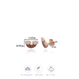 Rainbow Cloud Rose Gold Polish 925 Silver Stud for Kids & Teen(5+ Yrs)