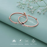 Cute Rabbit 18k Rose Gold Polish Silver Kid Bangle(0 - 5Yr)