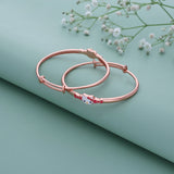 Bow Hellokitty 18k Rose Gold Polish Silver Kid Bangle(0 - 5Yr)