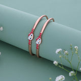 Bow Hellokitty 18k Rose Gold Polish Silver Kid Bangle(0 - 5Yr)